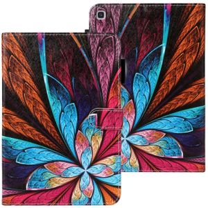 Voor Nokia Lumia 720 Cross Texture Painted Horizontal Leather Case with Sleep / Wake-up Function & Card Slot & Wallet(Kleurrijke Bloem)