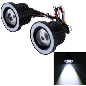 2 stuks 2 5 inch 10W 900 LM 6000K auto mistlampen met kleurrijke hoek Eye Light  DC 12V (wit licht)