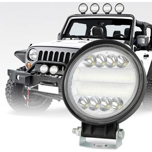 2 stuks 4 inch 15W Spot / Flood Light White Light Round-Shaped waterdichte auto SUV werk lichten Spotlight LED lampen  DC 9-30V