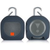 Siliconen Bluetooth Speaker Beschermhoes Anti-Fall Storage Cover voor JBL Clip 3 (Donkergrijs blauw)