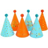20 PCS Sequined fur ball verjaardagshoed verjaardagsfeestje levert dress up papieren hoed  kleur: 3 Liefde Paard Oranje