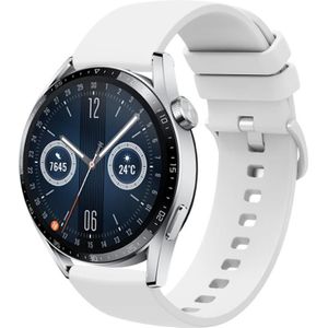 Voor Huawei Watch GT3 42 mm 20 mm effen kleur zachte siliconen horlogeband