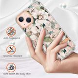 Voor iPhone 14 bloemen en planten serie IMD TPU telefoonhoesje (groene Gardenia)