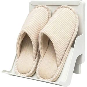 2 PCS Home multi-layer eenvoudige en kleine ruimtebesparende schoenenrek (off-white)