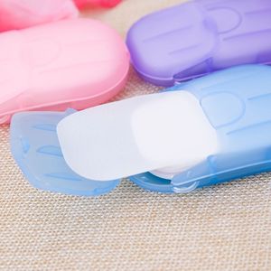 5 stuks wegwerp draagbare reizen Boxed Confetti zeep Mini zeep papier  willekeurige kleur levering