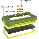 Schokbestendige Silicone + PC-beschermhoes met Dual-Ring Holder voor iPhone 6 / 6s / 7/8 / SE 2020 (Avocado)