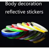 5 rollen fiets mountainbike motorfiets sticker auto contour reflecterende sticker nacht rijden reflecterende sticker  maat: 2 x 800cm (zwart oranje)