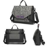 LUCKYBAT Laptoptas Airbag Anti-drop Crossbody Handtas  Maat: S 13.3-16 Inch (Grijs Zwart Vergelijking)