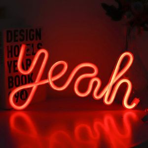 LED YEAH Neon Lights Slaapkamer Decoration Nachtlampje (rood licht)