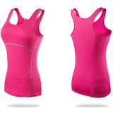 Tight Training Oefening Fitness Yoga Quick Dry Vest (Kleur: Rose Red Size:L)