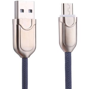 1m 2A Micro USB naar USB 2.0 Sync snelle lader datakabel voor Galaxy S7 & S7 Edge / LG G4 / Huawei P8 / Xiaomi Mi4 en andere Smartphones (blauw)