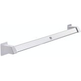 2 PCS Vilscijon Aluminum Alloy Wall Hanging Shelf Bathroom Toilet Slippers Towel Rack  Colour: Long Silver