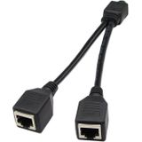 1 tot 2 Socket LAN Ethernet netwerk CAT5-RJ45 Plug Splitter Adapter  kabel lengte: 25cm