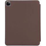 Voor iPad Pro 12 9 inch (2020) 3-voudige horizontale flip smart leather case met sleep / Wake-up Function & Holder (Brown)