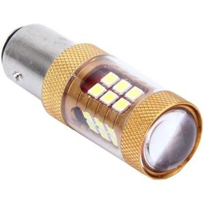 2 PC's 1157/Ba15d 15W 1300LM 6500K 28 SMD-3030 LED auto remlichten draai licht  DC 12V(White Light)