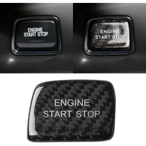 Auto Carbon Fiber n knop Start knop decoratieve sticker voor Chevrolet Camaro 2016-2019 (zwart)