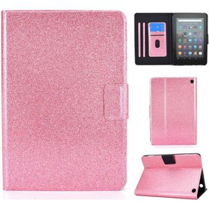 Voor Amazon Kindle Fire 7 2022 Varnish Glitter Poeder Smart Leather Tablet Case