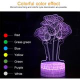 Drie voetballen vorm creatieve crack Touch dimmen 3D kleurrijke decoratieve nachtlampje
