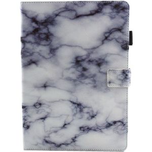 iPad Pro 10.5 inch horizontaal Zwart wit marmer patroon PU leren Flip Hoesje met houder  slaap / ontwaak functie en opbergruimte voor pinpassen & pen