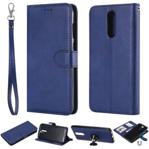 Voor Huawei mate 10 Lite effen kleur horizontale Flip beschermende case met houder & kaartsleuven & portemonnee & foto frame & Lanyard (blauw)