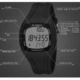 Syneke 9105 Multifunctionele sporttijd Record Waterdichte stappenteller elektronische horloge
