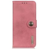 Voor Oppo Reno7 5G Overseas Versie / Vind X5 Lite Khazneh Cowhide Texture Horizontale Flip Leren Telefoon Case (Pink)