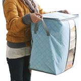 2 PC's draagbare opslag Bag Box niet geweven Underbed Pouch opbergdoos kleding Storaging tas  kleur: blauw