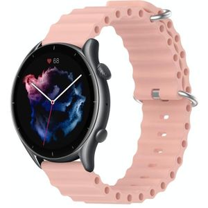 Voor Amazfit GTR 3 Pro 22mm Ocean Style siliconen effen kleur horlogeband