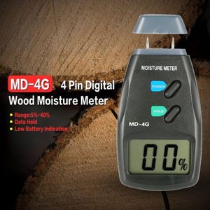 MD-4G 4 pins hout vochtmeter digitale LCD bodem graan vochtmeters