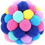 3 stuks kleurrijke handgemaakte klokken kat bouncy bal Pet speelgoed  maat: S
