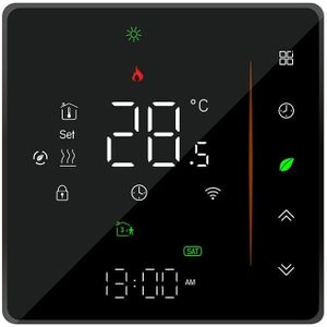 BHT-006GCLW 95-240V AC 5A Smart Home Verwarming Thermostaat voor EU-boiler  bedieningsketelverwarming met alleen interne sensor  WIFI