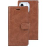 Goofspery Mansoor Crazy Horse Textuur Horizontale Flip Lederen Case met Houder & Kaart Slots & Portemonnee voor iPhone 13 Pro (Brown)