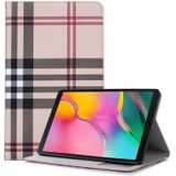 Geruite textuur horizontale Flip lederen case voor Galaxy tab A 10 1 (2019) T510/T515  met houder & kaartsleuven & portemonnee (wit)