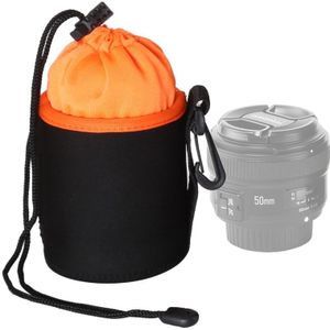 SLR camera lens Bag micro enkele lens Bag lens Inner gal tas waterdichte beschermhoes plus fluwelen verdikking  diameter: 8 5 cm  hoogte: 10cm (oranje)