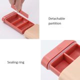 3 PCS Portable Sealed Pill Storage Box verdeeld in compartimenten draagbare mini-pillendoos (Blauw)