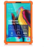 Voor Galaxy Tab S5e T720 Tablet PC Siliconen beschermhoes met onzichtbare beugel(oranje)