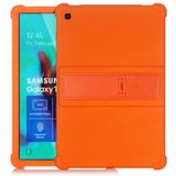 Voor Galaxy Tab S5e T720 Tablet PC Siliconen beschermhoes met onzichtbare beugel(oranje)