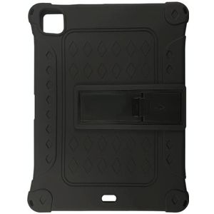 All-inclusive Silicone Shockproof Case met Houder voor iPad Pro 12.9 2021/2020 (Zwart)