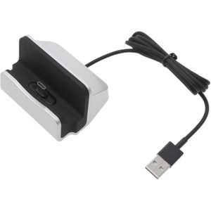 USB-C / Type-C 3.1 Sync Data / laad Dock lader / docking station  Voor Samsung Galaxy S8 & S8 PLUS / LG G6 / Huawei P10 & P10 Plus / Xiaomi Mi 6 & Max 2 en other Smartphones(zilver)