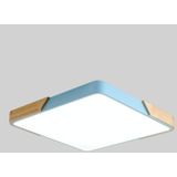 Wood Macaron LED Square Ceiling Lamp  Stepless Dimming  Size:60cm(Blue)