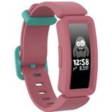 Voor Fitbit Inspire HR/ACE 2 silicone Smart horloge vervangende riem armband (rood + groen gesp)