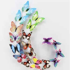 100 stuks mode lichtgevende vlinder maar nu met magneet simulatie koelkast magneten muur Sticker tuin decoratie  willekeurige kleur levering