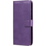 Voor Samsung Galaxy A31 2 in 1 Solid Color Afneembare PU Lederen case met kaartslots & magnetische houder & fotolijst & portemonnee & riem(paars)