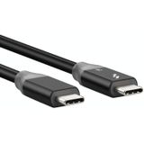 100W USB-C / TYPE-C 4.0 MANNELIJKE NAAR USB-C / Type-C 4.0 Mannelijke tweekleurige gegevenskabel voor de volledige functie voor Thunderbolt 3  Kabellengte: 0.3m