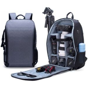 SLR camera tas anti-diefstal waterdichte grote capaciteit schouder outdoor fotografie tas Fashion camera rugzak (grijs)
