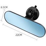 CZC-220 Auto Strong Suction Cup Big Vision Flat achteruitkijkspiegel (Blue Mirror)