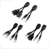 2 Sets RJ45 Network Signal Splitter Upoe Scheidingskabel  Style:U-01 4 Crystal Heads