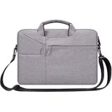 ST02S waterdichte scheurweerstand verborgen draagbare riem One-schouder handtas voor 13 3 inch laptops  met koffer gordel (lichtgrijs)