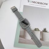 Voor Fitbit Versa 3 3D Silicon integrated Replacement Strap Watchband(Grey)