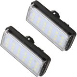 2 stuks DC12V/1.5 W/6000K/100LM auto LED License Plate licht 18LEDs SMD-3528 lampen voor Lexus (wit licht)